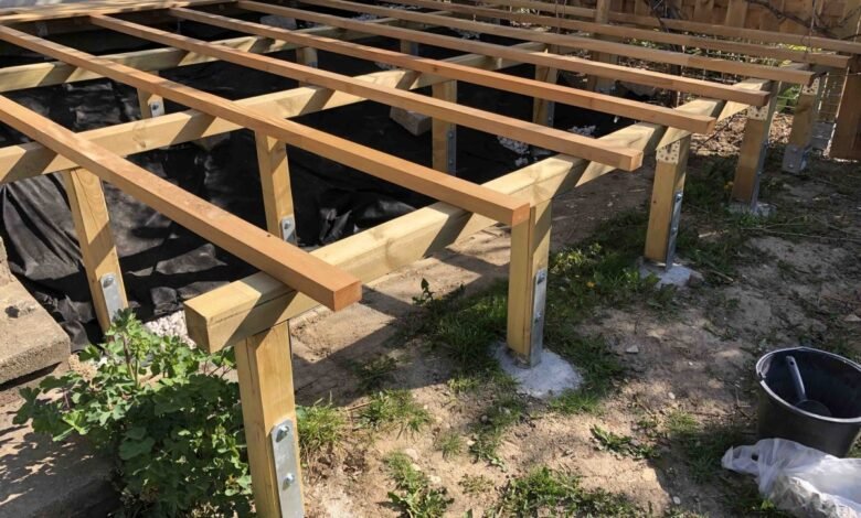 aufgeständerte terrasse unterkonstruktion